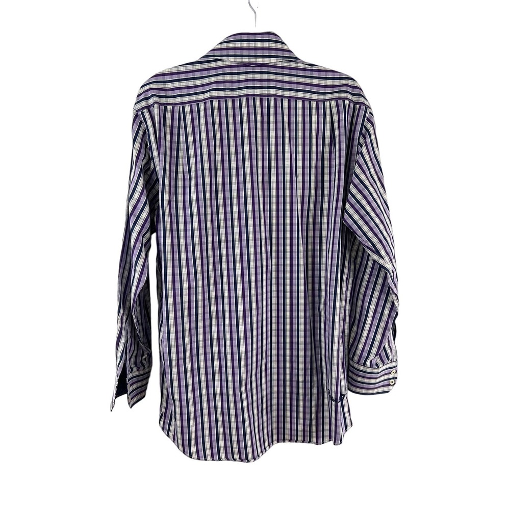 English Laundry Christopher Wicks Mens Shirt 100% Cotton Flip Cuff Sz 16 - Picture 6 of 7